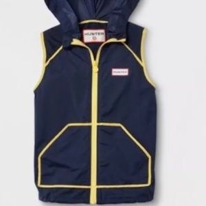 NEW HUNTER navy yellow Zip-up hoodie Vest Top